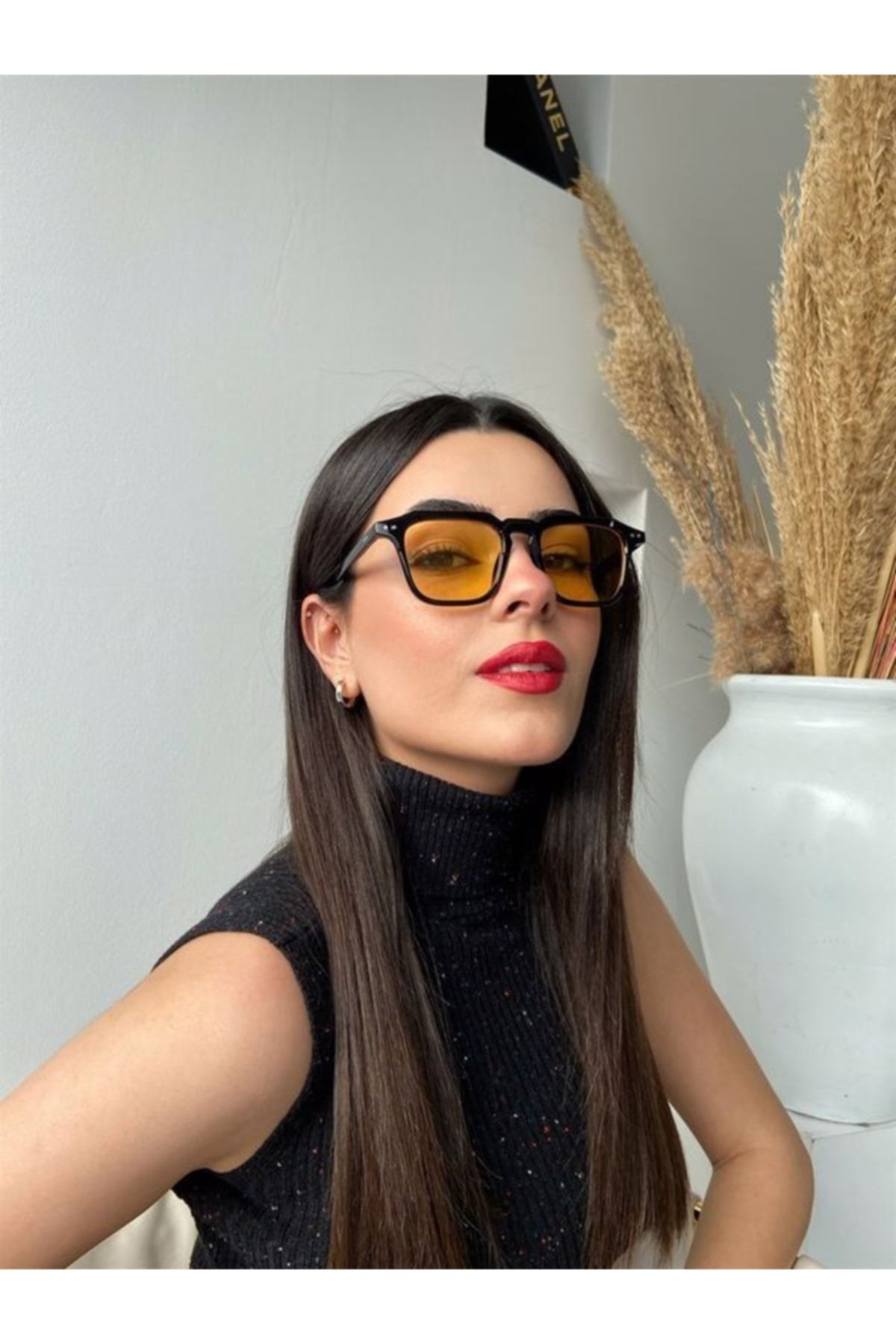 Dark shop yellow sunglasses