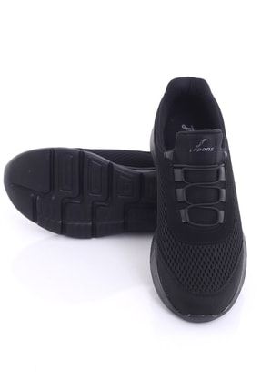 Kadın Siyah Fileli Spor Ayakkabı Şık Koşu Yaz Sezon Günlük Outdoor Model Sneaker EY202021LPN-L110G