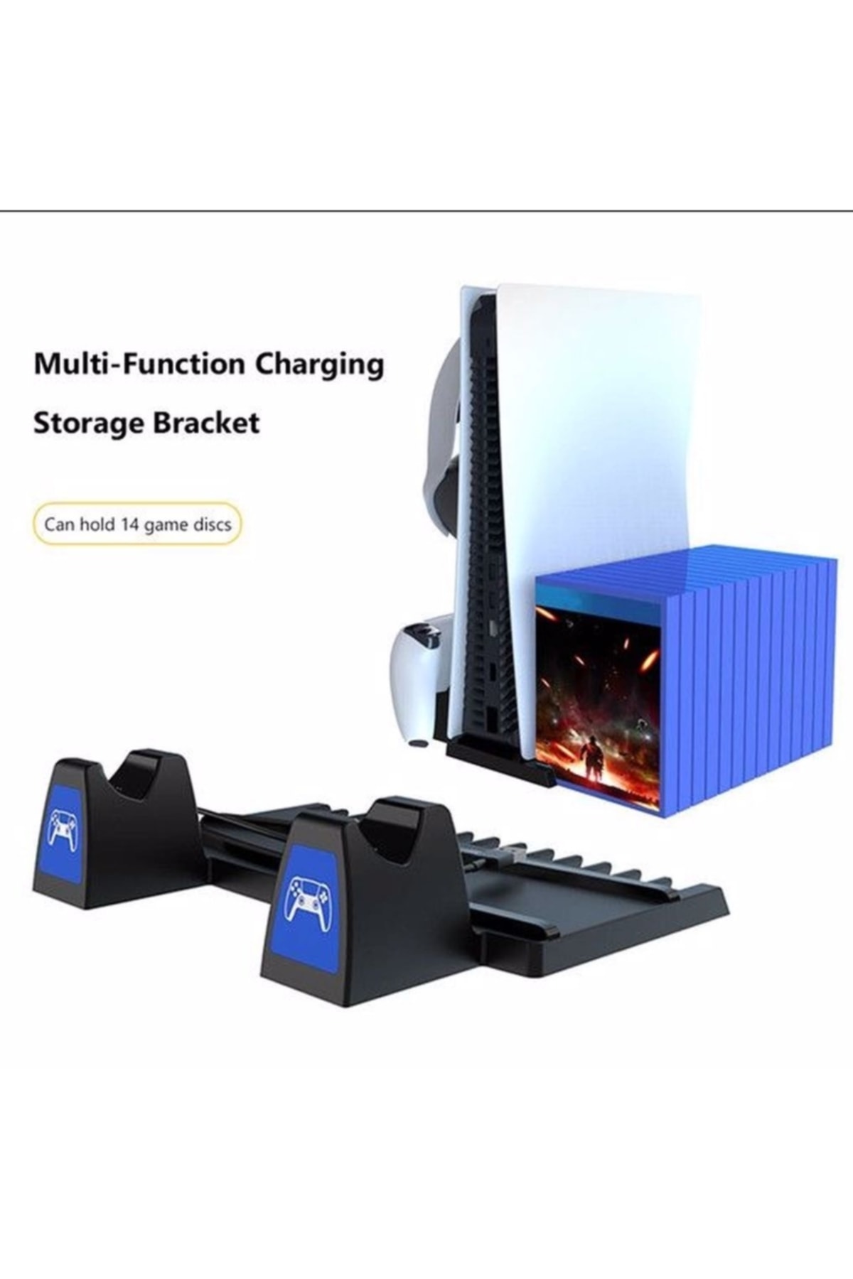 Ps5 Playstation 5 Dikey Şarj Standı Vertical Charging Dock 5 In1 Vertical Stand 5