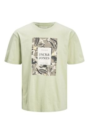Jack Jones Flower Brandıng Erkek Tişört 12205874 12205874-Swamp