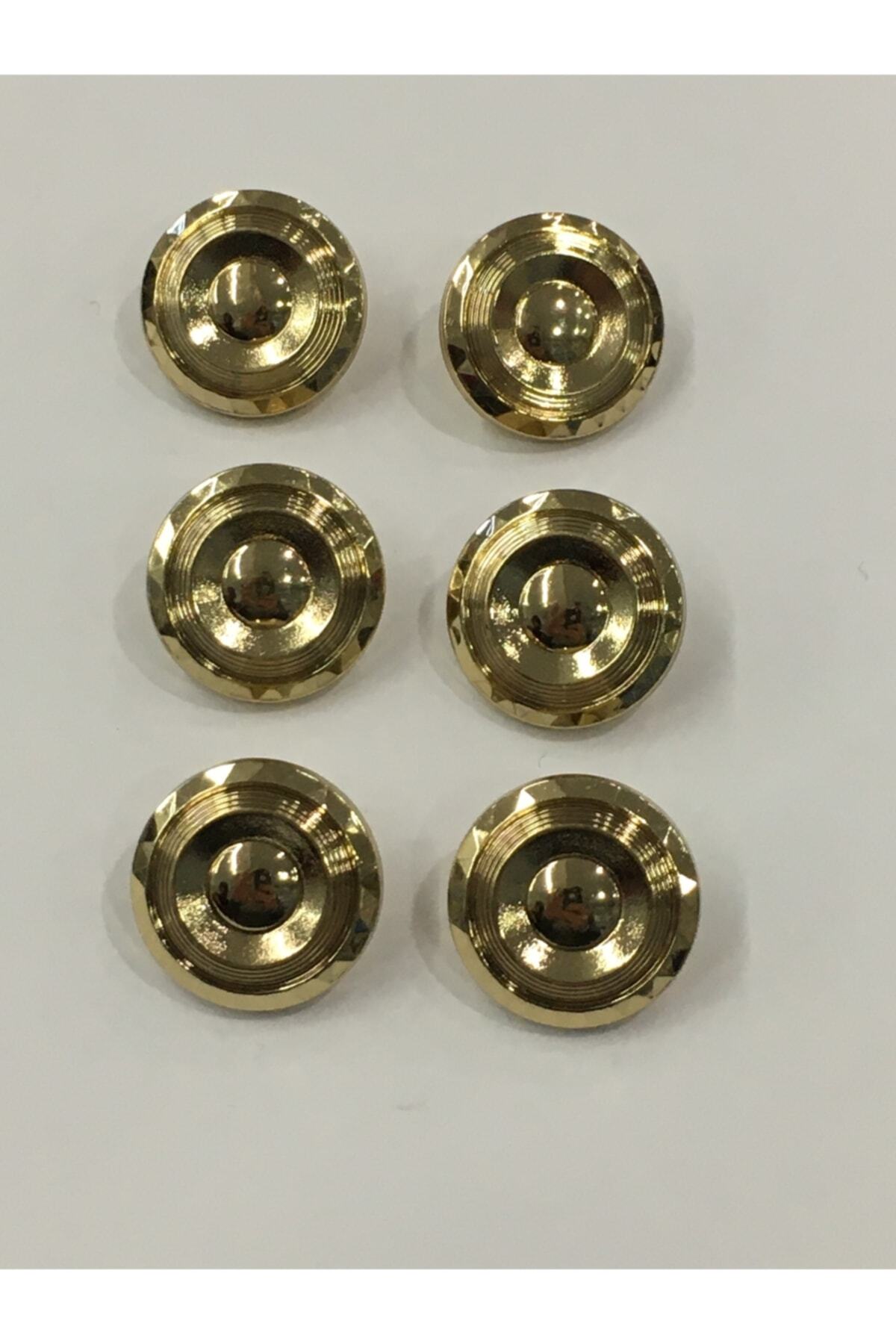 Trench Coat Jacket Button Metalized Set of 6