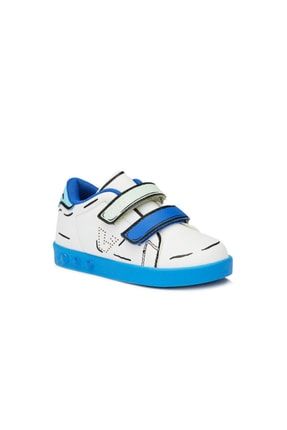 Picasso Işıklı Erkek Çocuk Beyaz/saks Mavi Sneaker 0000260