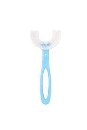 Mavi Renk Bebek Çocuk Ağız Diş Sağlığı Bakım U El Tipi Diş Fırçası (6-12 Yaş Arası) longjourney257