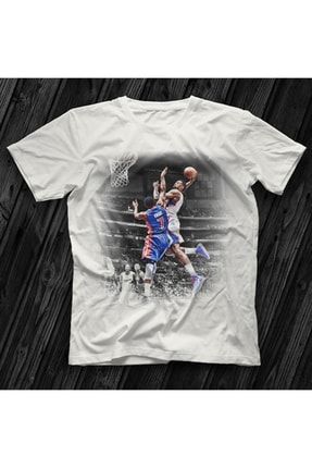 Basketbol Beyaz Unisex Tişört Basketbol T-shirt 6149QTF