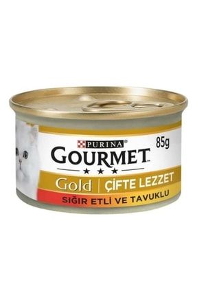 Gourmet Gold Çifte Lezzet Etli Tavuklu Kedi Konservesi 85 Gr. 12 Ad. 12417794-12