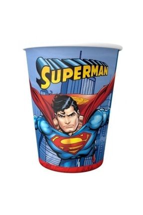 8 Adet Superman Bardak, Süpermen 220cc Doğum Günü Parti Malzemesi PS12347061PD