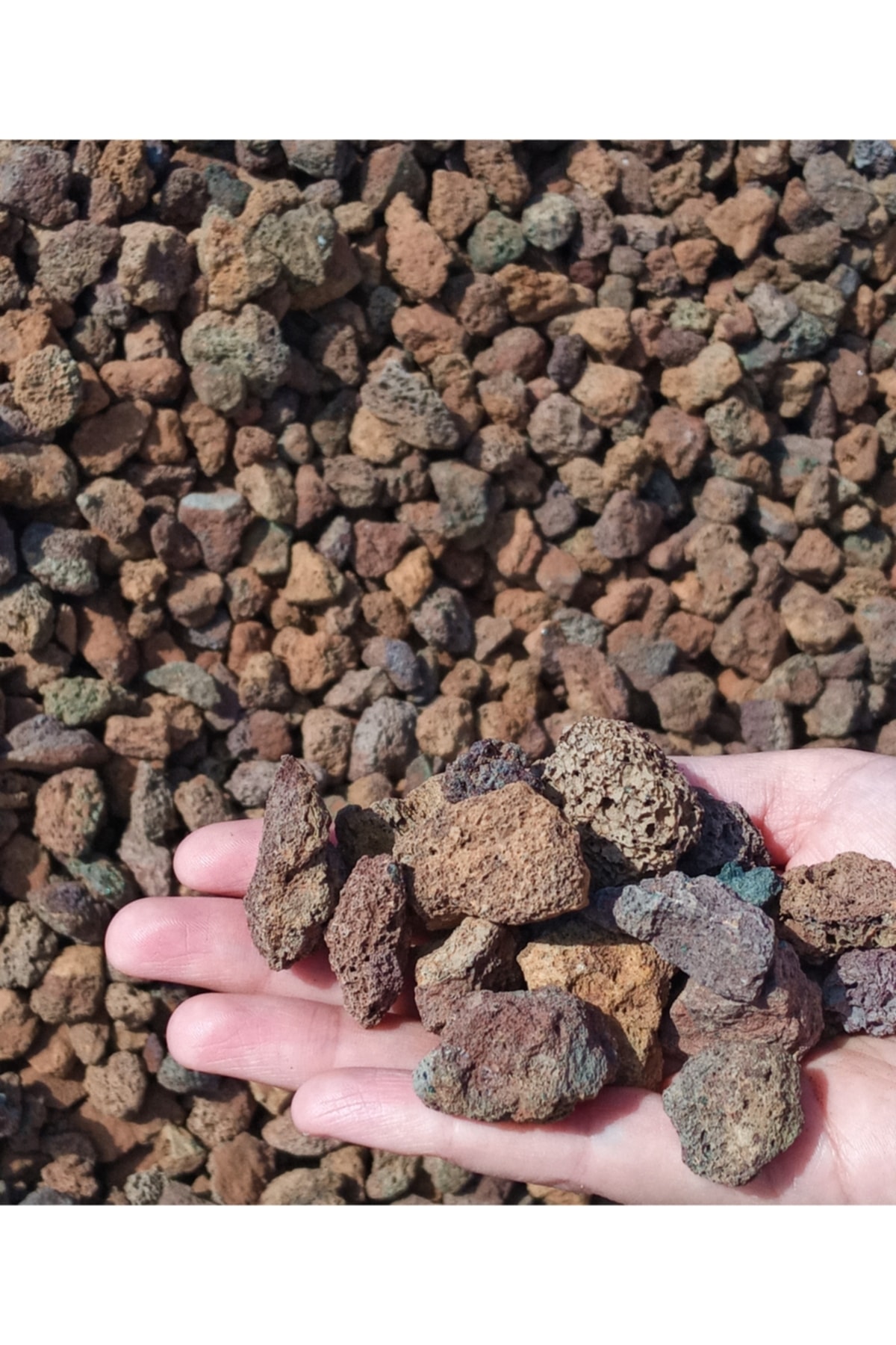 Mangal Taşı 1 Kg 2-4 Cm Iri Pomza Taşı Kırmızı Pomza Lav Taşı Gazlı Mangal Taşı Tüplü Mangal Taşı 2