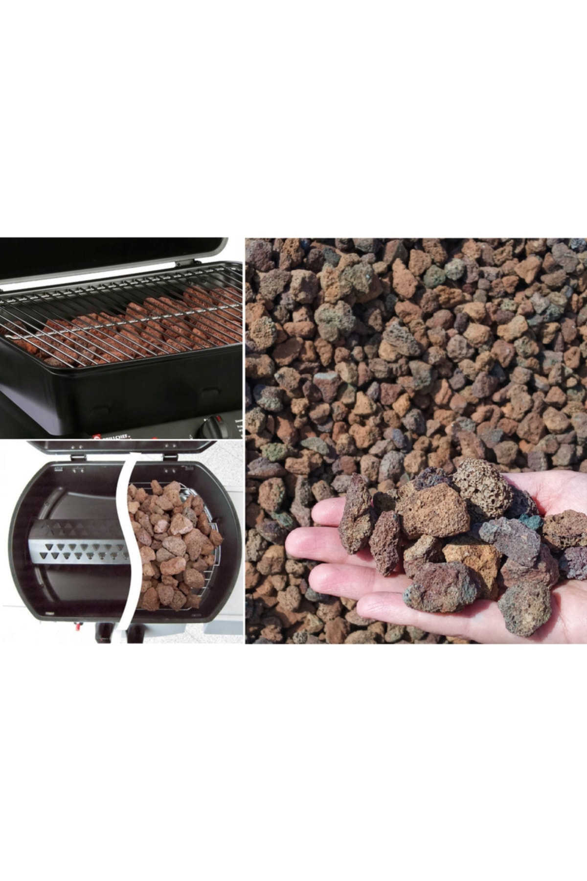 Asenya Mangal Taşı 3 Kg 2-4 Cm Iri Pomza Taşı Kırmızı Pomza Lav Taşı Gazlı Mangal Taşı Tüplü Mangal Taşı
