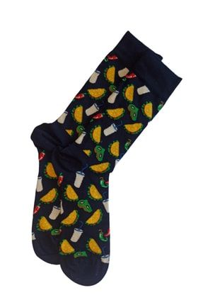 Taco Desenli Renkli Ve Eğlenceli Çorap takowindmill1