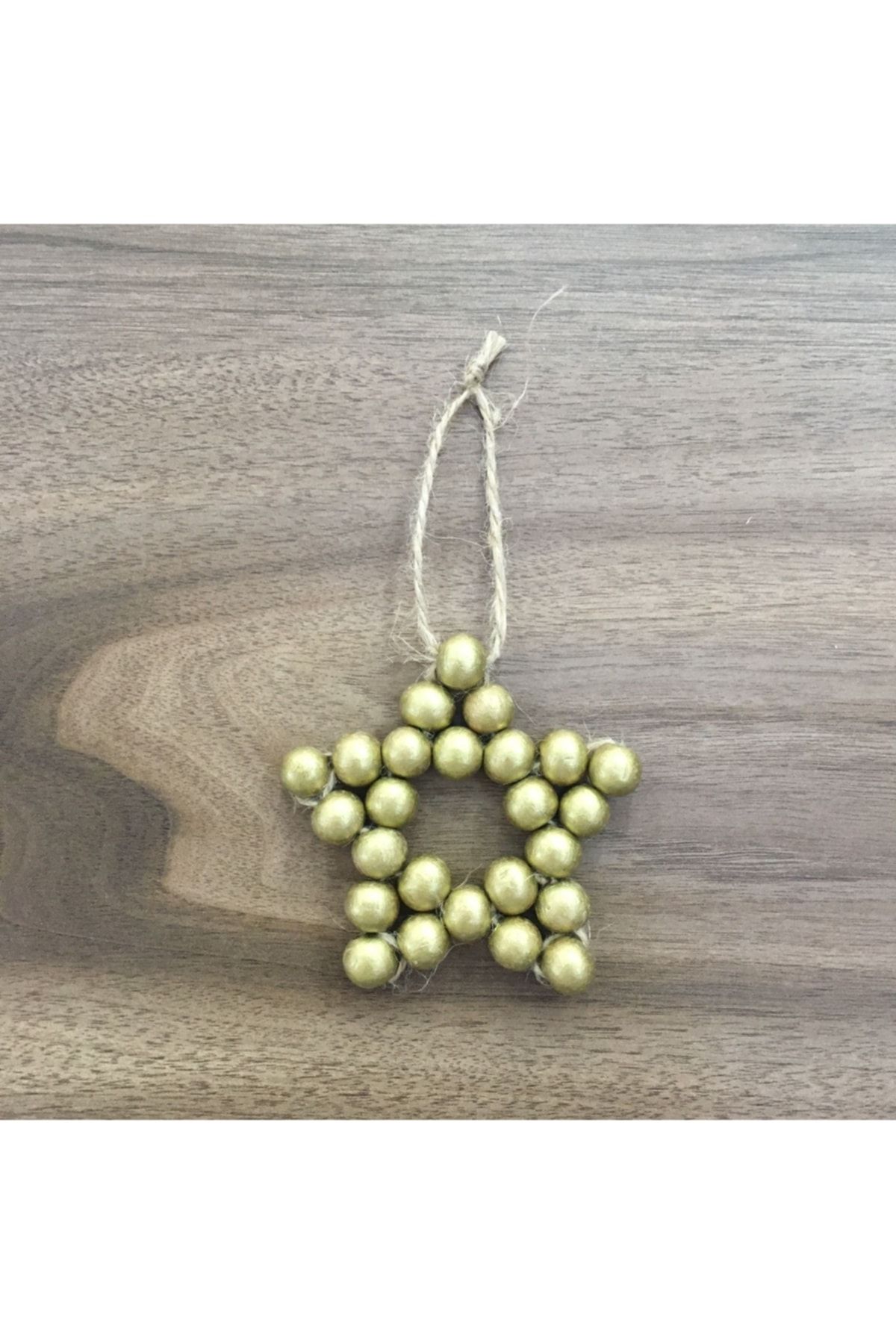 Ahşap Boncuk Yıldız 9x9 Cm Çocuk Bebek Odası Duvar Süsü Kapı Süsü 67gld