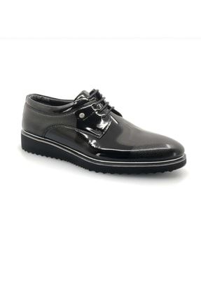 Tamboğa 684 Erkek Siyah Rugan Kalın Taban Spor Bağcıklı Damatlık Klasik Ayakkabı ANIL AYAKKABI Tamboğa 684