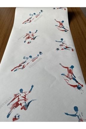 Futbolcu Desenli Ithal Duvar Kağıdı (5m²) 64848088