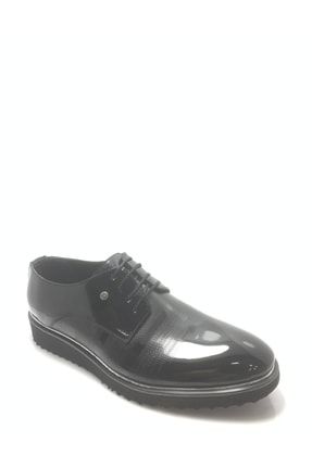 Tamboğa 676 Erkek Siyah Rugan Kalın Taban Spor Bağcıklı Damatlık Klasik Ayakkabı ANIL AYAKKABI Tamboğa 676