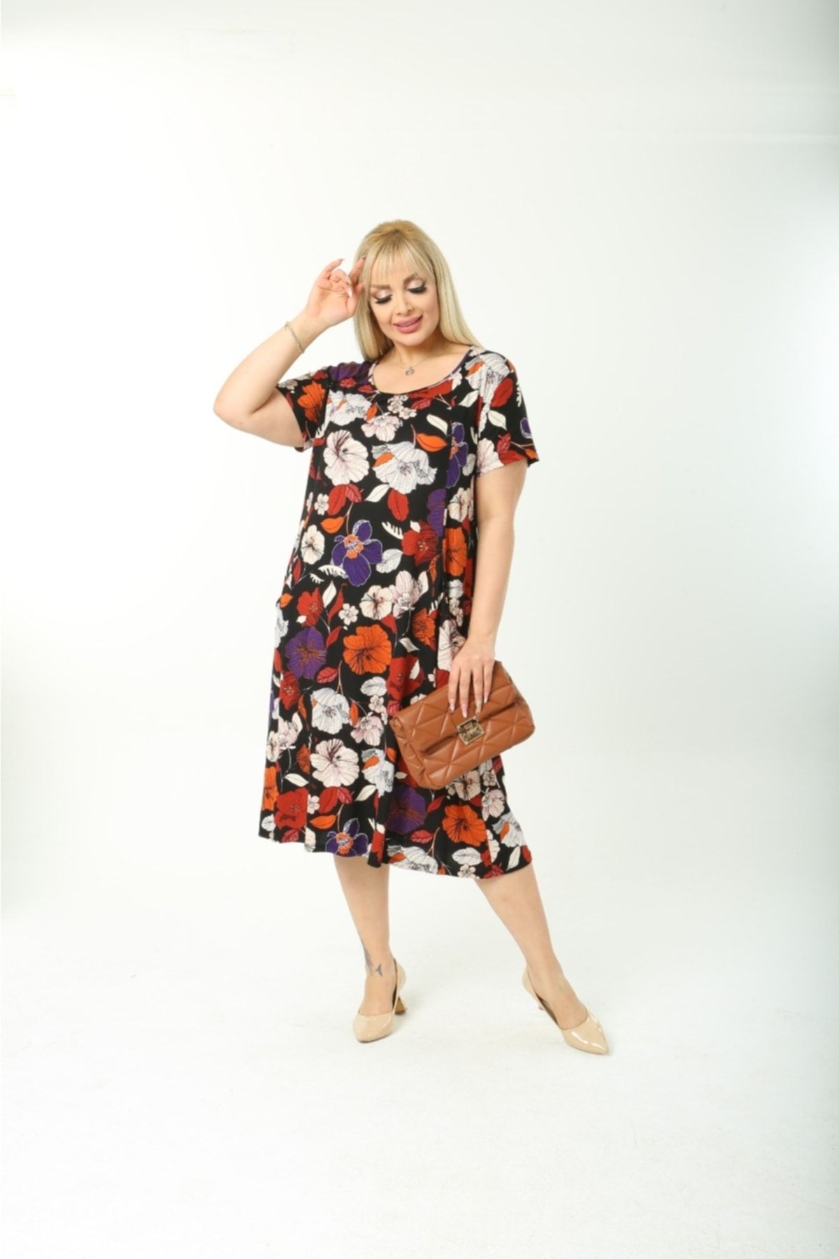 Cotton shift cheap dress plus size