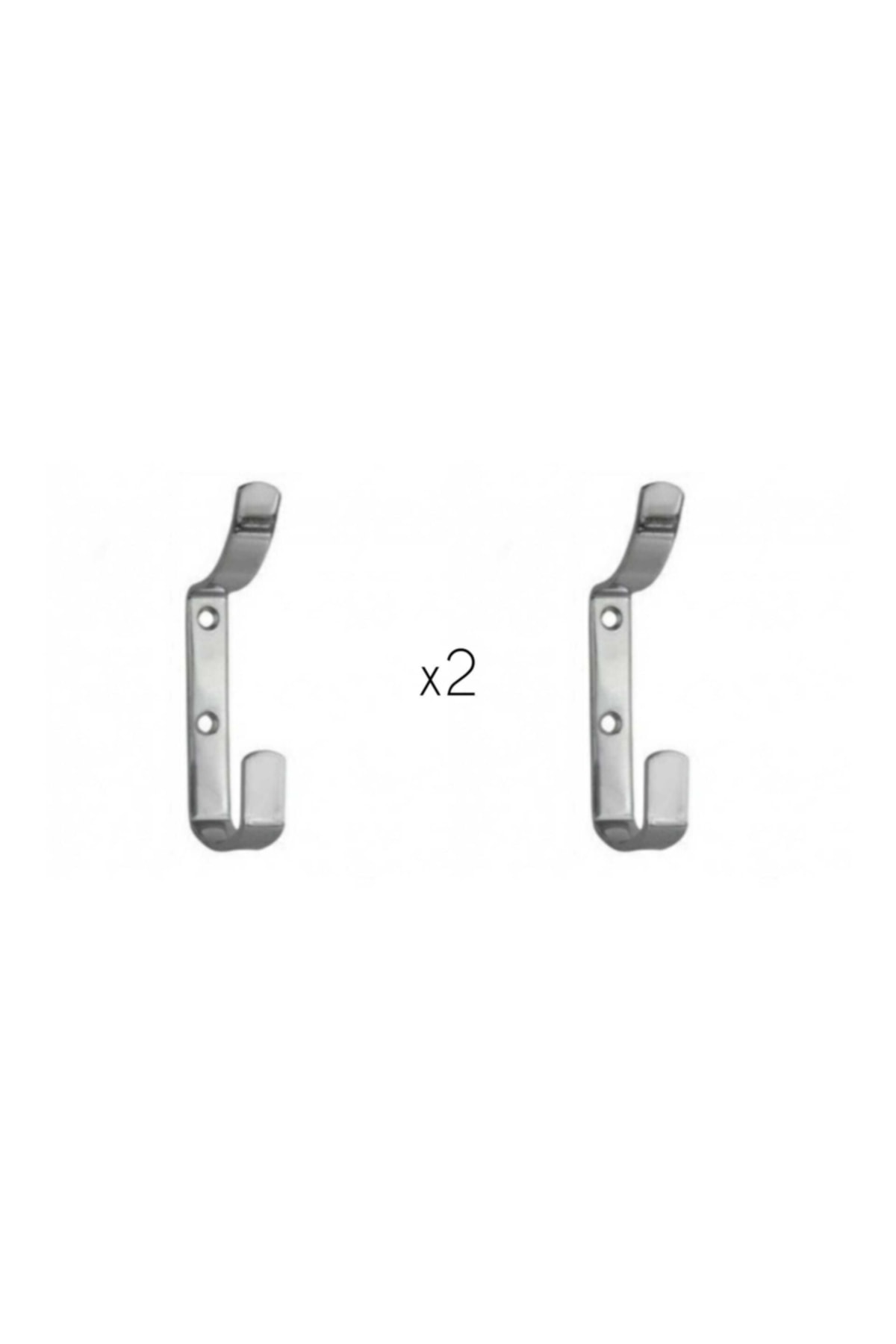 (2 Pieces) Pedestal Hook Hanger (Chrome) Cloakroom Coat Rack Door Bathroom Towel Closet Cloakroom Keychain Hanger