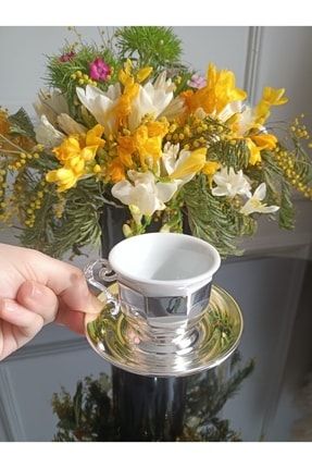 Gümüş Kaplama Italyan Kahve Fincanı MLT-038