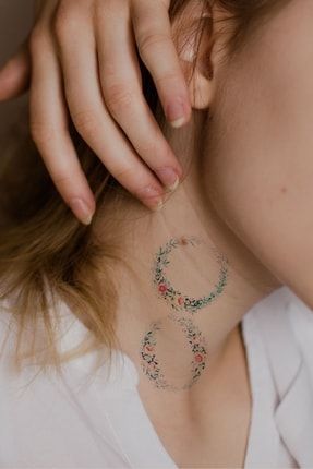 Geçici Çiçek Tacı Mini Dövme Tattoo 8695000079945