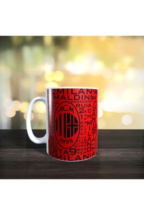 Milan Futbol Kulübü Takım Efsaneleri Ve Logosu Italya Seria A Baskılı Porselen Kupa Bardak CUP00229