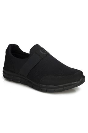 Siyah - Unisex Hafif Yumuşak Taban Bağcıksız Günlük Yürüyüş Spor Ayakkabı nstil99884281
