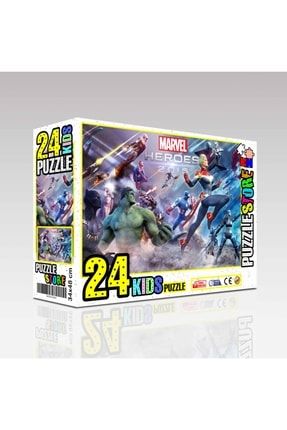 ® Marvel Kahramanları (çocuk-eğitim-zeka-gelişim) 24 Parça 24PZZLE-014