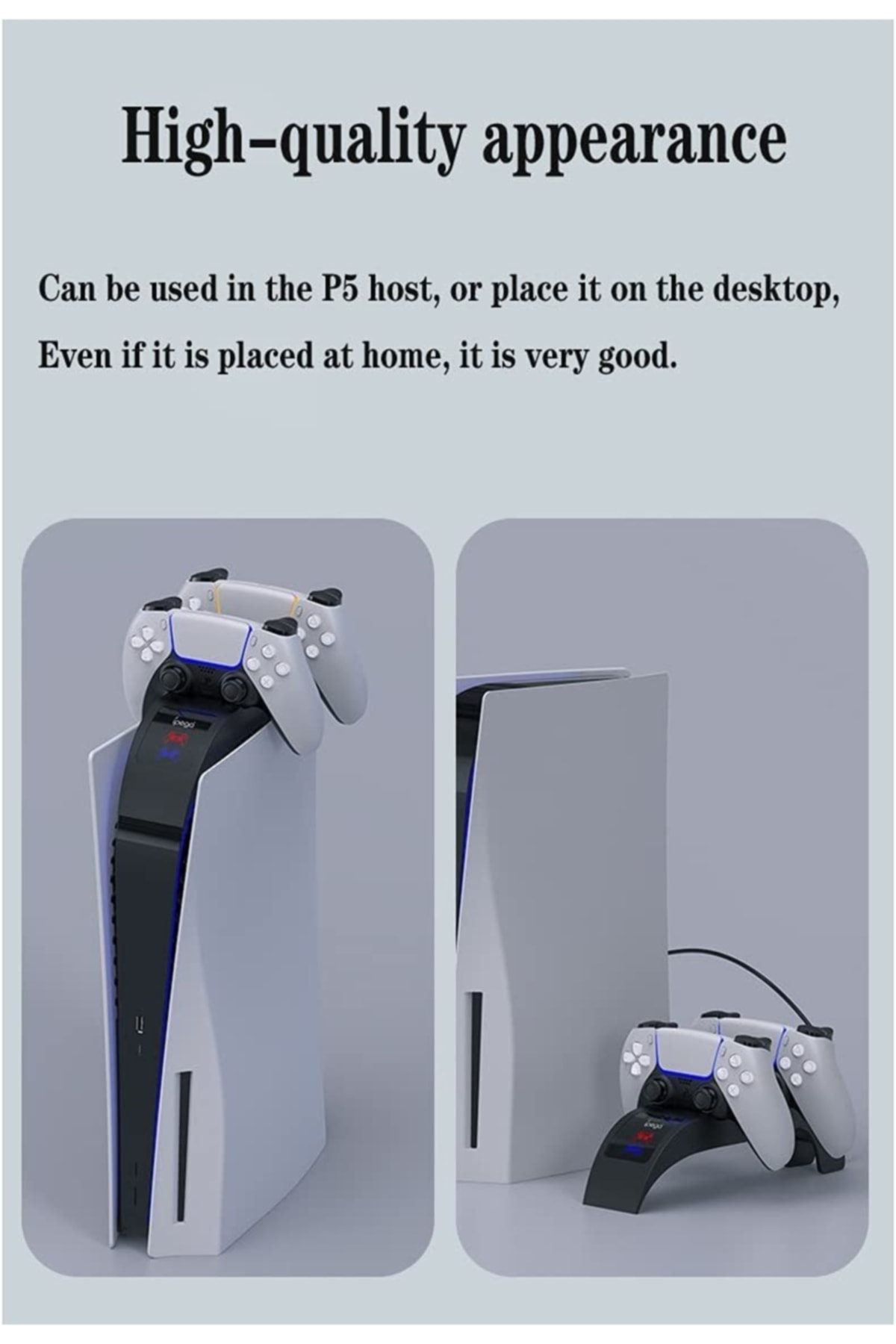 Ps5 Dualsense Şarj Istasyonu Ps5 Hızlı Şarj Led Göstergesi Ile Ps5 Kolu Şarj Standı 4