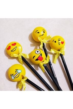 Sevimli Emoji Smile Sukuşi Başlıklı Kokulu Kurşun Kalem 1 Adet TYC00389468552