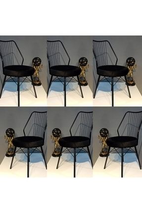 Home 6'lı Siyah Hilal Tel Sandalye-sel Sandalye-sandalye-mutfak Sandalyesi YENİ HİLAL SANDALYE