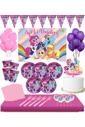 Pony , My Little Pony Afişli 40 Kişilik Afişli Doğum Günü Seti 25445224