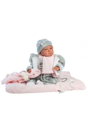 L Gri Pijamalı Yeni Doğan Bebek 42 Cm ESUTGENELv205