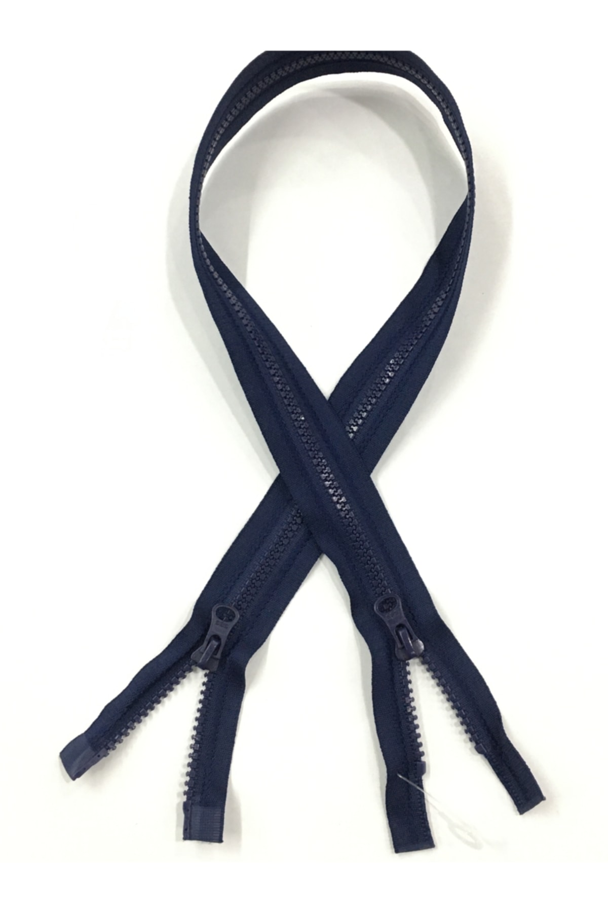 Coat Zipper Double Way 80 Cm Dark Blue Bone Teeth 1123