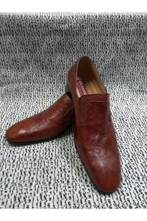 Erkek Kahverengi Kırışık Desen Deri Jurdan Ayakkabı ARS1033