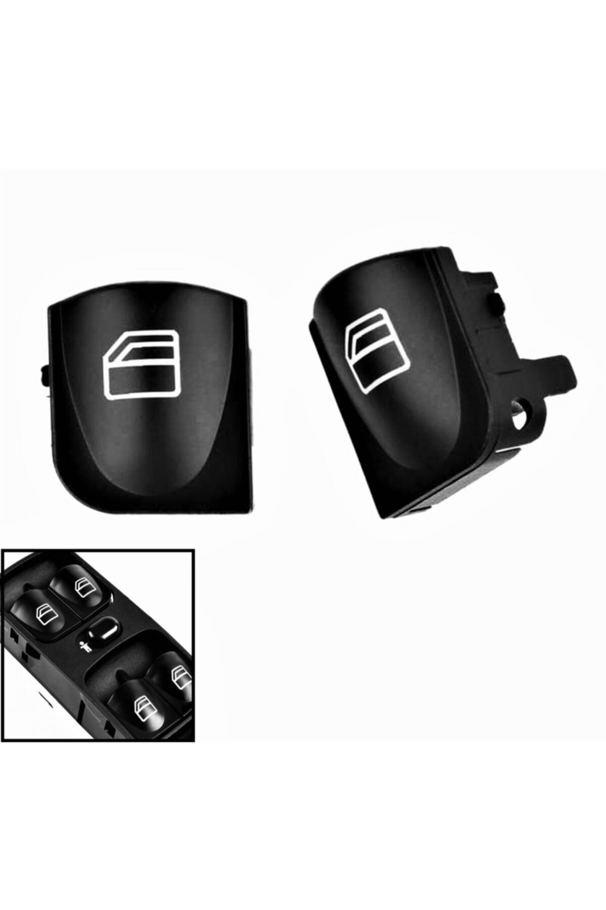 Genel Markalar Mercedes C W203 2000-07 Clk A/c 209 Sürücü Taraf Sol + Sağ 2 Adet Cam Düğmesi Kapağı