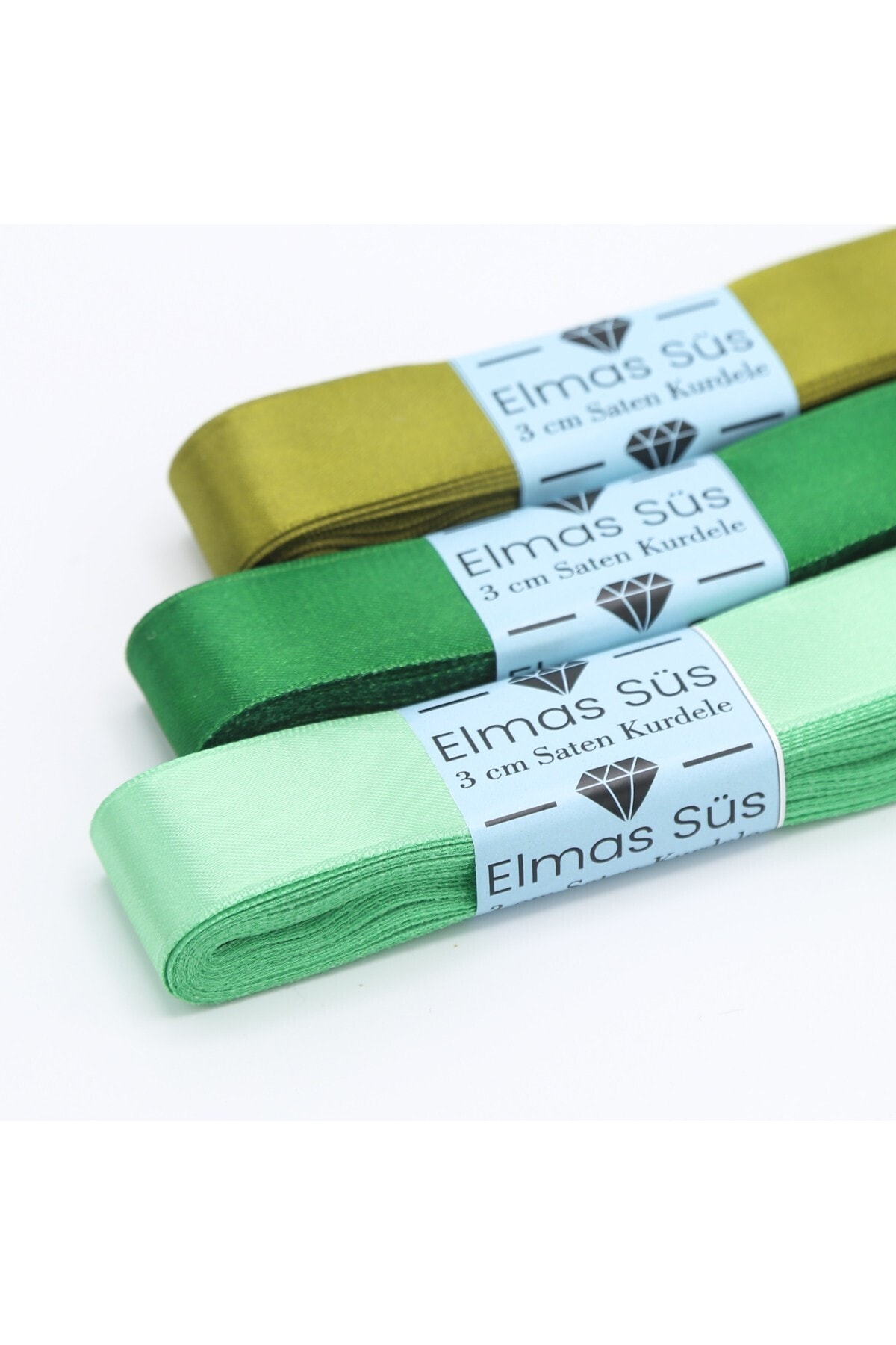 Mixed A Satin Ribbon 3 Pieces 3 cm 10 m