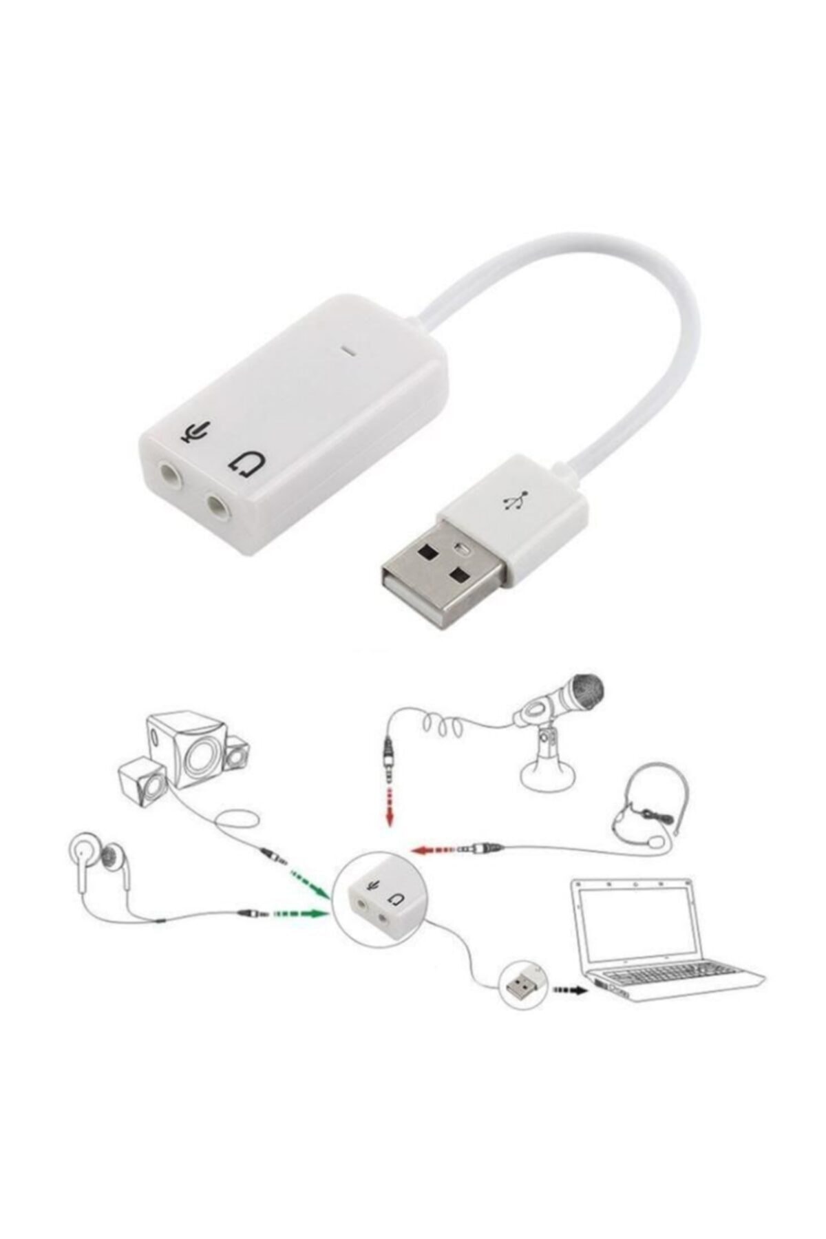 3 Kablolu Usb Ses Kartı 2