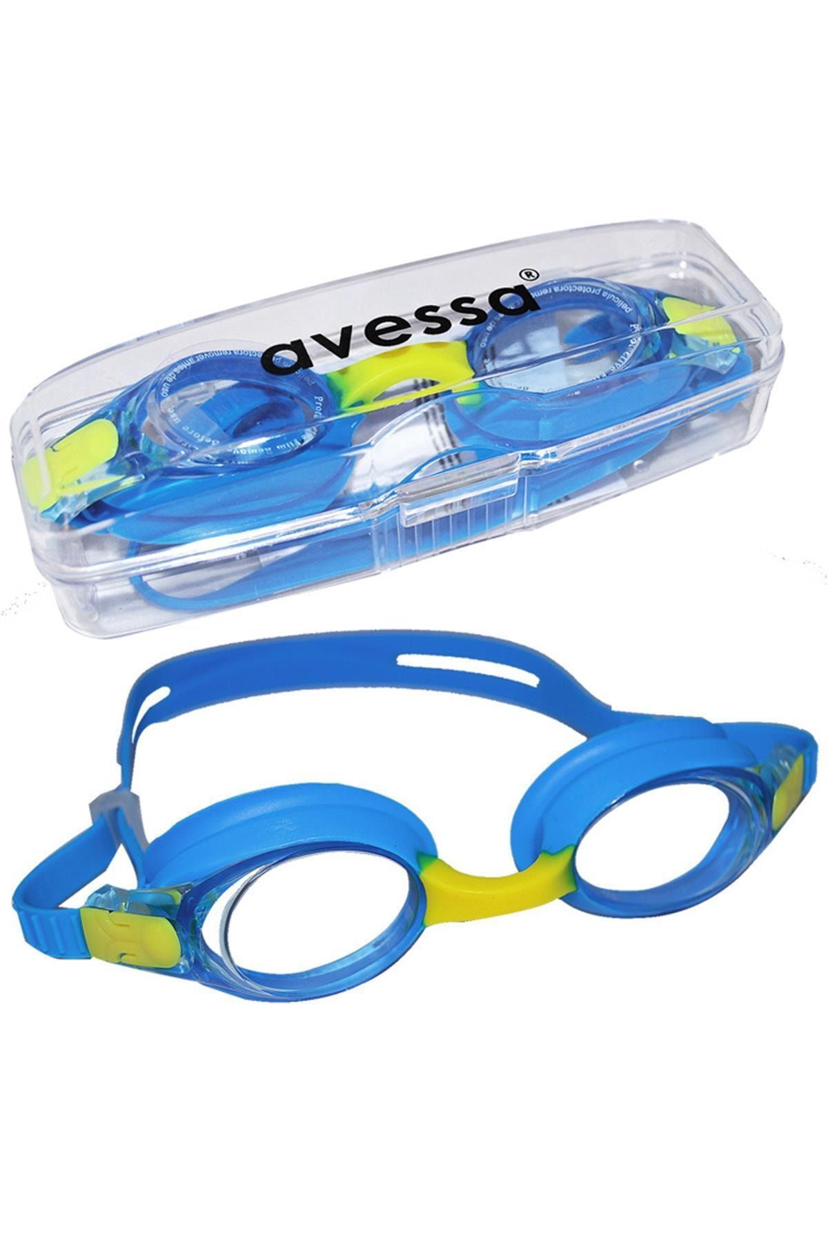 AVESSA Unisex Çocuk Mavi Yüzücü Gözlüğü 2670