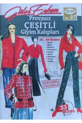 Güler Erkan Provasız Çeşitli Giyim Kalıpları No: 97 KALIP NO 97