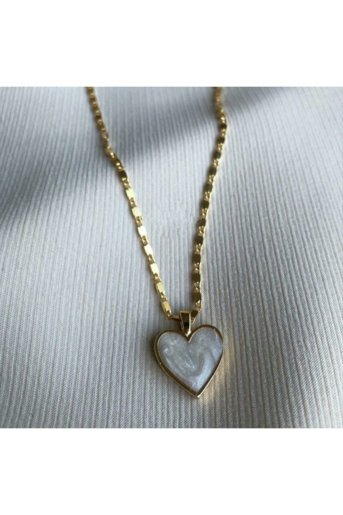 Mother of hotsell pearl heart necklace
