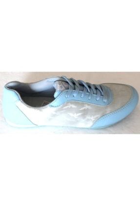 Kadın Mavi Rahat Kalıp Günlük Bağcıklı Spor Ayakkabı KRNVL2750