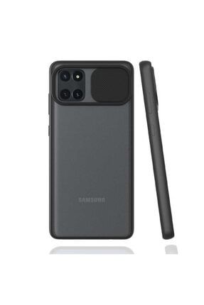 Samsung Note 10 Lite (A81) Kamera Slayt Korumalı Kılıf (ŞIK TASARIM) Siyah nzhtek052580