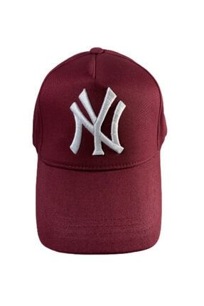 Unisex Bordo Ny Newyork Yankees Şapka bordonyşpk