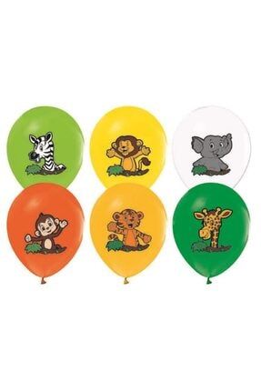 Safari Sevimli Hayvanlar Baskılı Balon 10 Adet PF447445