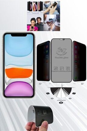 Apple Iphone 11 Siyah Full Kapatan Hayalet Seramik Esnek Ekran Koruyucu PX0427