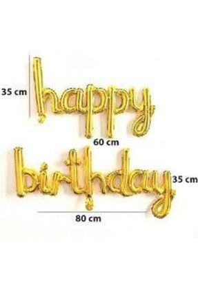 Happy Birthday Gold El Yazısı Folyo Balon 8746532