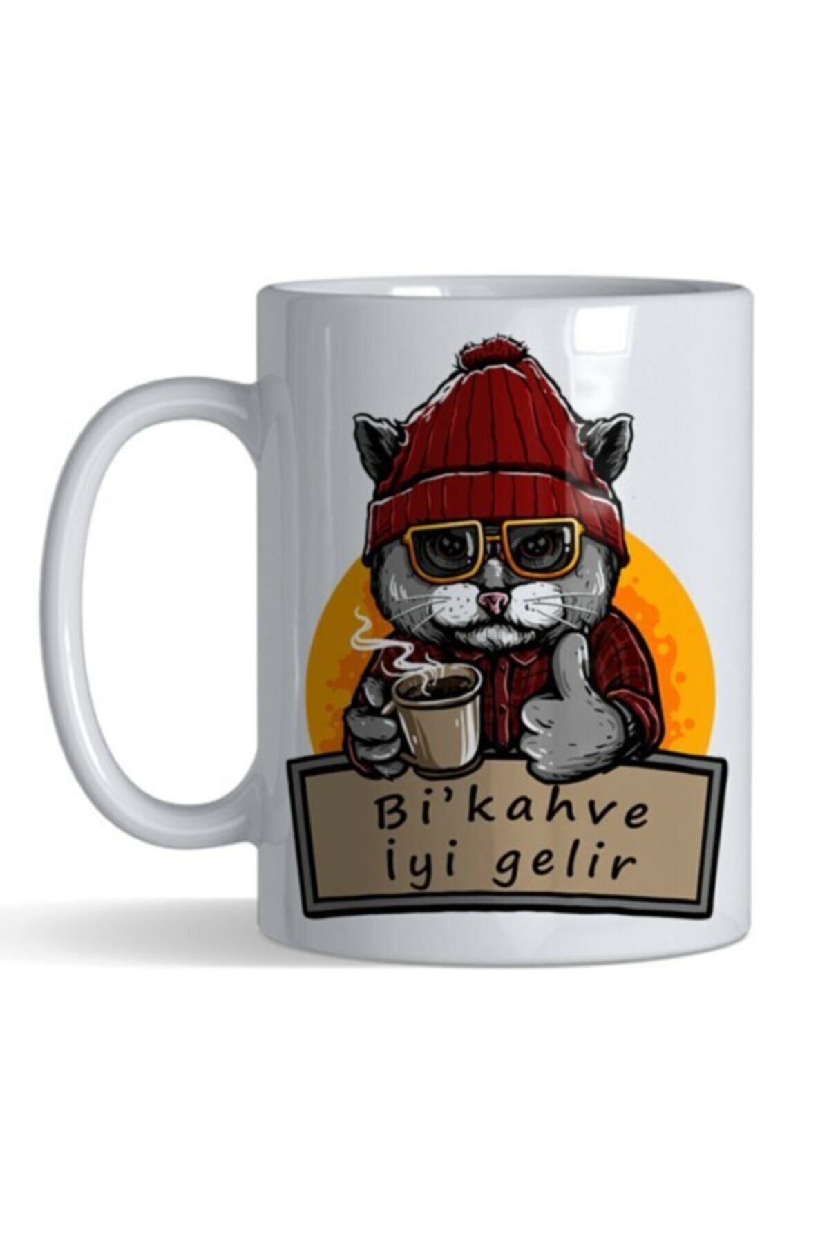 Cool Cat-bi 'kahve Good Income Printed Mug/cup