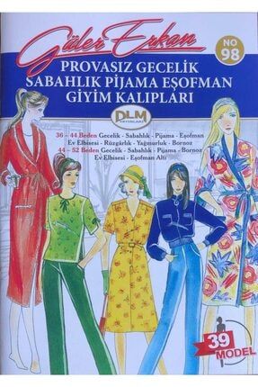 Güler Erkan Provasız Gecelik Sabahlık Pijama Eşofman No 98 MODEL NO 98
