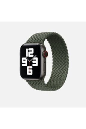 Apple Watch 40mm Small Hasır Örgü Tek Parça Kordon-yeşil ı7548265