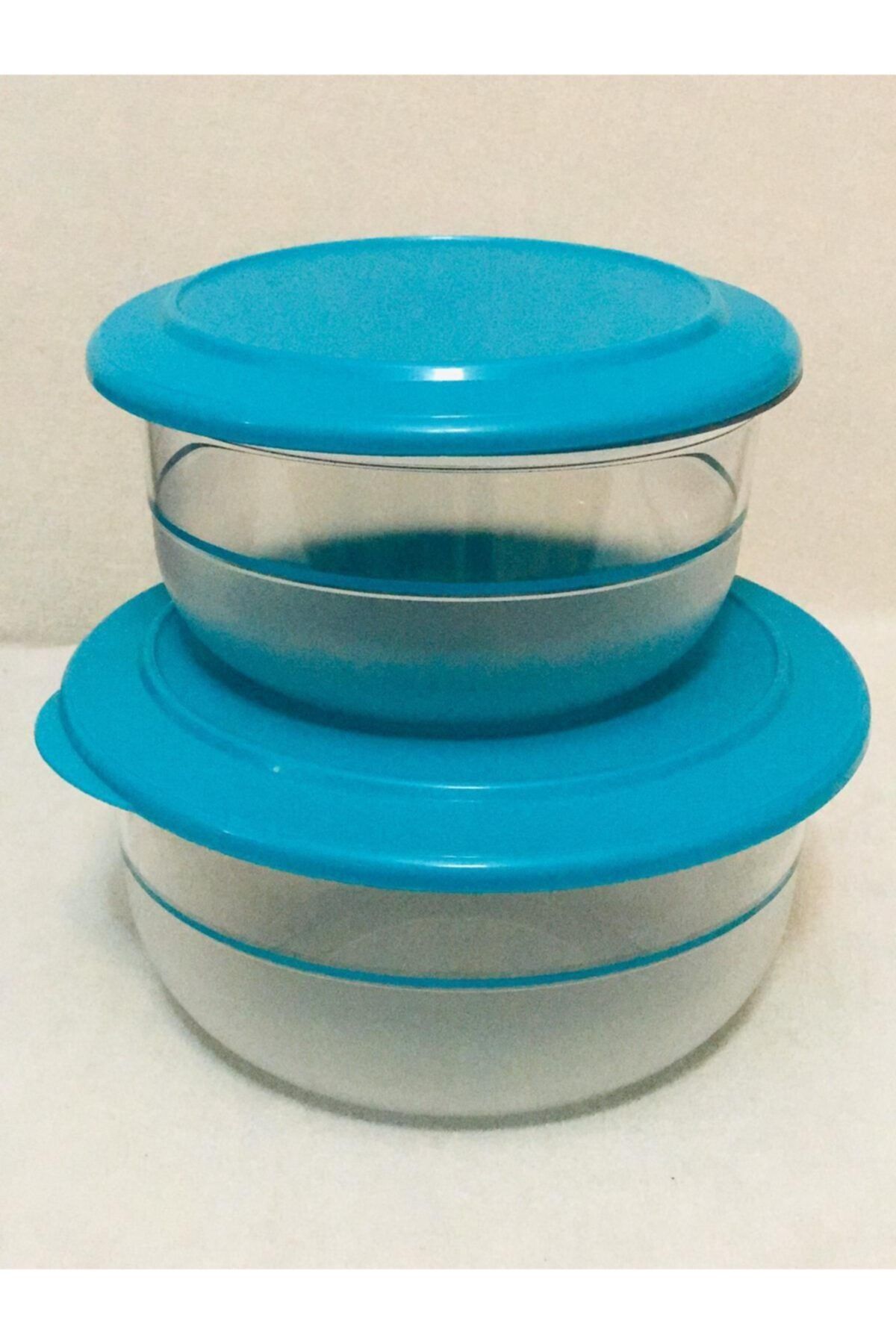 Tupperware-Crystal Bowl Set of 2 2.1 Lt 1.1lt Storage Container 2