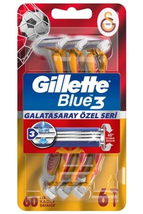 Blue 3 Kullan At Tıraş Bıçağı 6lı Galatasaray Taraftar Paketi zek0222432423441112