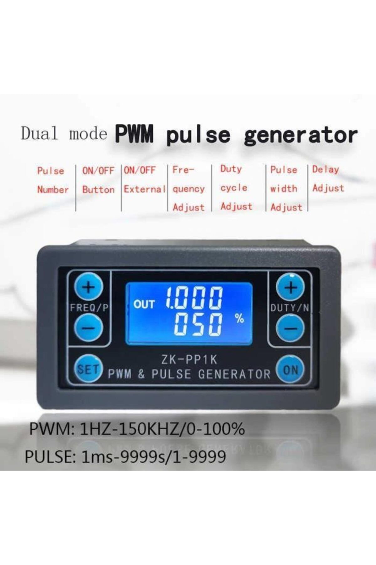 Alfa-Zk-pp1k مولد إشارة LCD PWM مزدوج الوضع 1 هرتز-150 كيلو هرتز PWM ووضع نبض النبض 4