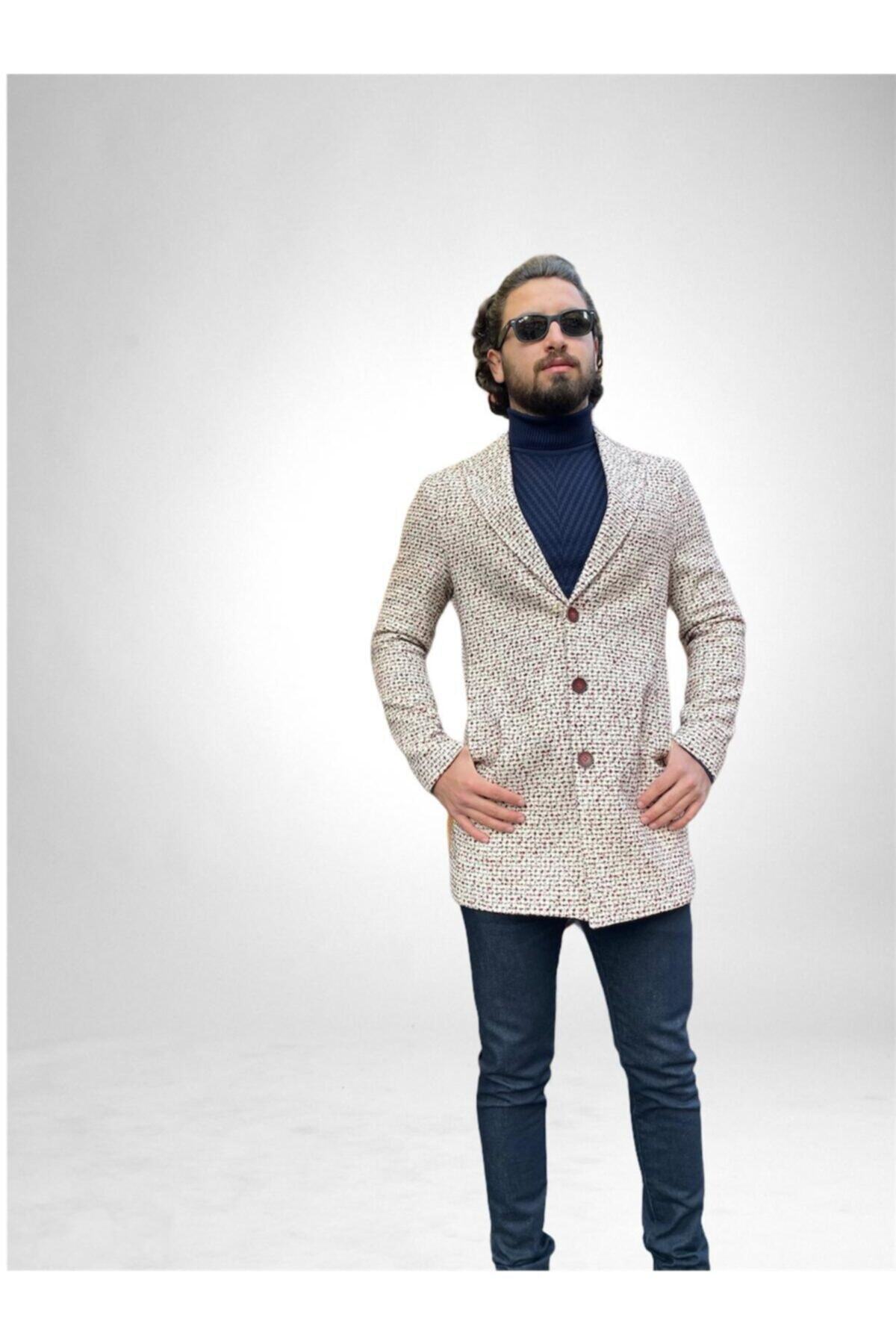 FC  Bordo Atkılı Slim Kesim Spor Model Kısa Palto - Görsel 2